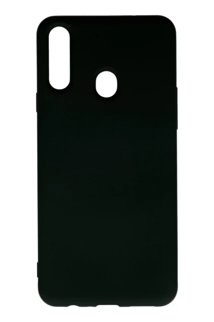 Uray store Samsung Galaxy A20S Kılıf Nano içi Kadife Silikon - Siyah
