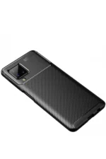 Uray store Samsung Galaxy A22 Kılıf Auto Focus Karbon Kapak - Siyah - Görsel 2