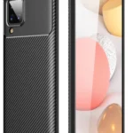 Uray store Samsung Galaxy A22 Kılıf Auto Focus Karbon Kapak - Siyah