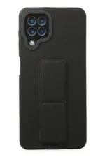Uray store Samsung Galaxy A22 Kılıf Mega Standlı Silikon - Siyah
