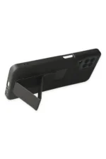 Uray store Samsung Galaxy A22 Kılıf Mega Standlı Silikon - Siyah - Görsel 4