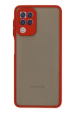 Uray store Samsung Galaxy A22 Kılıf Montreal Silikon Kapak - Kırmızı