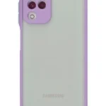 Uray store Samsung Galaxy A22 Kılıf Montreal Silikon Kapak - Mor