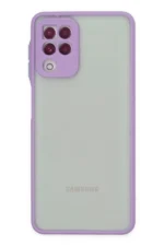 Uray store Samsung Galaxy A22 Kılıf Montreal Silikon Kapak - Mor