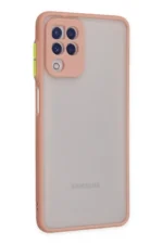 Uray store Samsung Galaxy A22 Kılıf Montreal Silikon Kapak - Pembe - Görsel 2