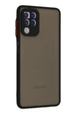 Uray store Samsung Galaxy A22 Kılıf Montreal Silikon Kapak - Siyah - Görsel 2