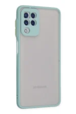 Uray store Samsung Galaxy A22 Kılıf Montreal Silikon Kapak - Turkuaz - Görsel 2