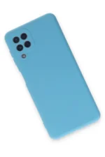 Uray store Samsung Galaxy A22 Kılıf Nano içi Kadife Silikon - Mavi - Görsel 3
