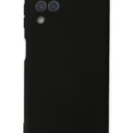 Uray store Samsung Galaxy A22 Kılıf Nano içi Kadife Silikon - Siyah