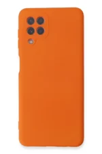Uray store Samsung Galaxy A22 Kılıf Nano içi Kadife Silikon - Turuncu