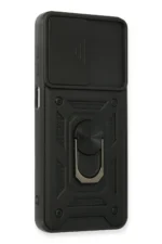 Uray store Samsung Galaxy A22 Kılıf Pars Lens Yüzüklü Silikon - Siyah - Görsel 2