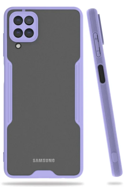 Uray store Samsung Galaxy A22 Kılıf Platin Silikon - Lila