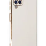 Uray store Samsung Galaxy A22 Kılıf Volet Silikon - Beyaz