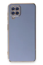 Uray store Samsung Galaxy A22 Kılıf Volet Silikon - Mavi - Görsel 2