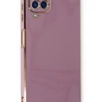 Uray store Samsung Galaxy A22 Kılıf Volet Silikon - Mor