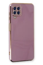 Uray store Samsung Galaxy A22 Kılıf Volet Silikon - Mor
