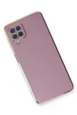 Uray store Samsung Galaxy A22 Kılıf Volet Silikon - Mor - Görsel 3