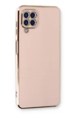 Uray store Samsung Galaxy A22 Kılıf Volet Silikon - Pembe