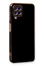 Uray store Samsung Galaxy A22 Kılıf Volet Silikon - Siyah
