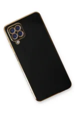 Uray store Samsung Galaxy A22 Kılıf Volet Silikon - Siyah - Görsel 3