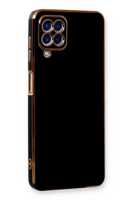 Uray store Samsung Galaxy A22 Kılıf Volet Silikon - Siyah