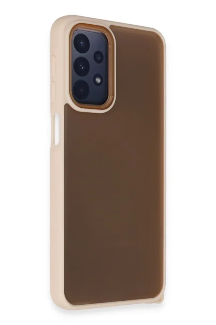 Uray store Samsung Galaxy A23 4G Kılıf Elegant Kapak - Pudra