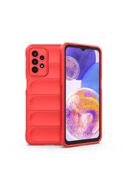 Uray store Samsung Galaxy A23 4G Kılıf Optimum Silikon - Kırmızı