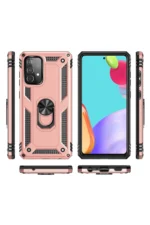 Uray store Samsung Galaxy A23 4G Kılıf Sofya Yüzüklü Silikon Kapak - Rose - Görsel 3