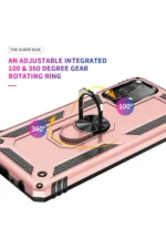 Uray store Samsung Galaxy A23 4G Kılıf Sofya Yüzüklü Silikon Kapak - Rose - Görsel 5
