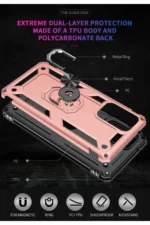 Uray store Samsung Galaxy A23 4G Kılıf Sofya Yüzüklü Silikon Kapak - Rose - Görsel 6