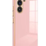 Uray store Samsung Galaxy A24 4G Kılıf Volet Silikon - Pembe