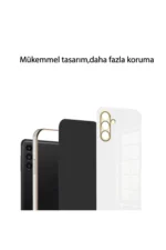 Uray store Samsung Galaxy A24 4G Kılıf Volet Silikon - Siyah - Görsel 4