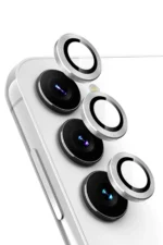 Uray store Samsung Galaxy A24 4G Valdez Metal Kamera Lens - Gümüş