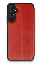 Uray store Samsung Galaxy A25 5G Kılıf Flip Cover - Kırmızı