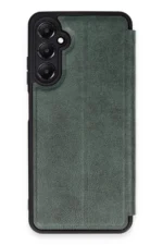 Uray store Samsung Galaxy A25 5G Kılıf Flip Cover - Koyu Yeşil
