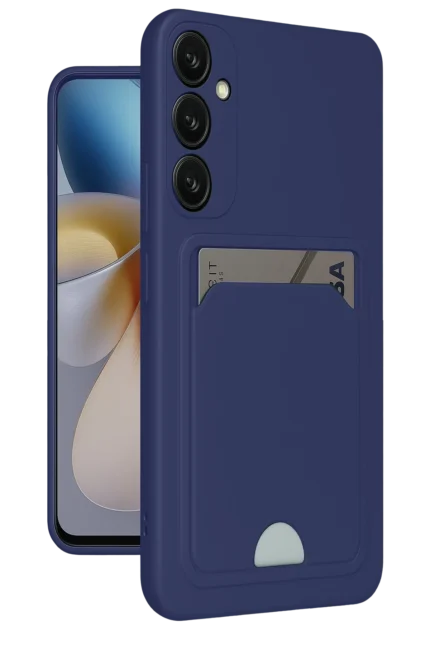 Uray store Samsung Galaxy A25 5G Kılıf Kelvin Kartvizitli Silikon - Lacivert