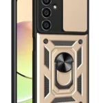 Uray store Samsung Galaxy A25 5G Kılıf Pars Lens Yüzüklü Silikon - Gold