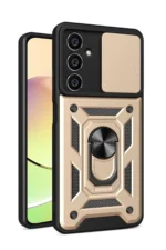 Uray store Samsung Galaxy A25 5G Kılıf Pars Lens Yüzüklü Silikon - Gold