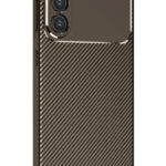 Uray store Samsung Galaxy A26 Kılıf Auto Focus Karbon Kapak - Kahverengi