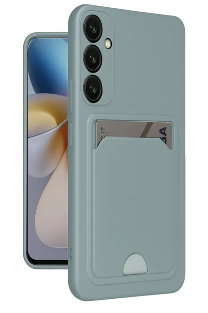 Uray store Samsung Galaxy A26 Kılıf Kelvin Kartvizitli Silikon - Açık Yeşil