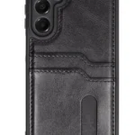 Uray store Samsung Galaxy A26 Kılıf Sara Kartvizitli Deri Kılıf - Siyah
