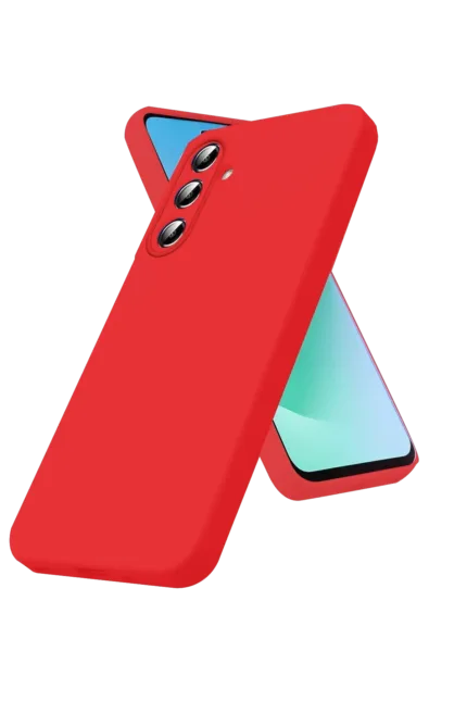Uray store Samsung Galaxy A27 5G Nano içi Kadife Silikon - Kırmızı