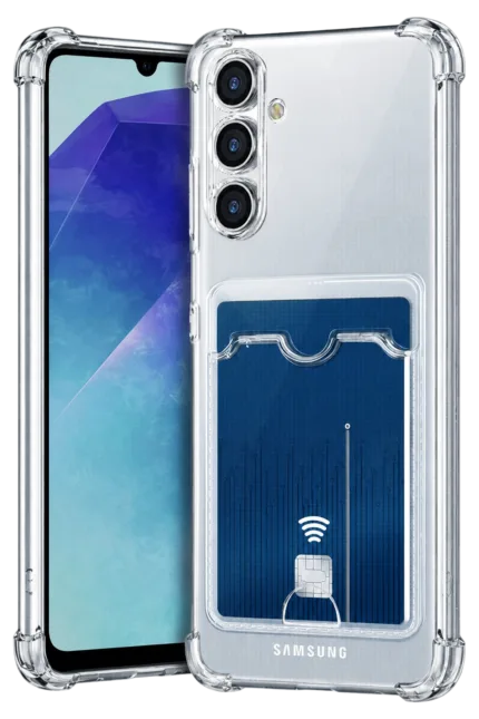 Uray store Samsung Galaxy A27 Kılıf Kart Şeffaf Silikon - Şeffaf