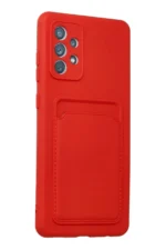 Uray store Samsung Galaxy A32 Kılıf Kelvin Kartvizitli Silikon - Kırmızı - Görsel 2