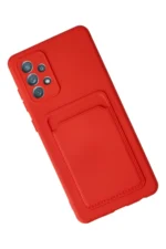 Uray store Samsung Galaxy A32 Kılıf Kelvin Kartvizitli Silikon - Kırmızı - Görsel 3