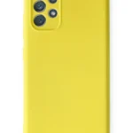 Uray store Samsung Galaxy A32 Kılıf Nano içi Kadife Silikon - Sarı