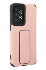 Uray store Samsung Galaxy A33 5G Kılıf Mega Standlı Silikon - Pudra - Görsel 2