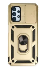 Uray store Samsung Galaxy A33 5G Kılıf Pars Lens Yüzüklü Silikon - Gold