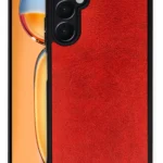 Uray store Samsung Galaxy A35 5G Kılıf Aras Deri Kapak - Kırmızı