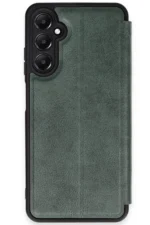 Uray store Samsung Galaxy A35 5G Kılıf Flip Cover - Koyu Yeşil